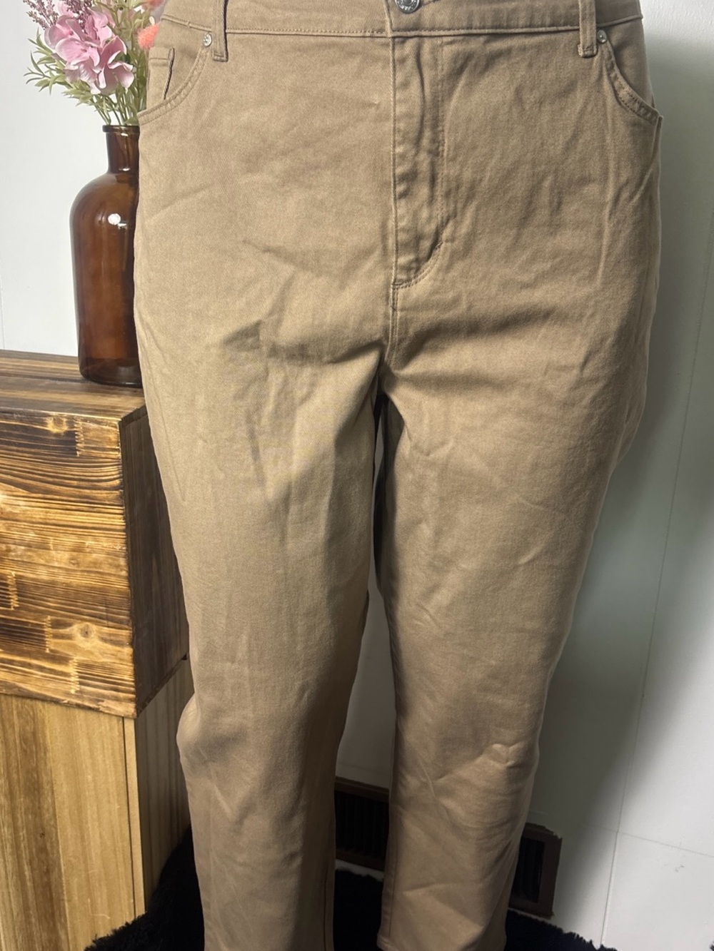 GLORIA VANDERBILT, AMANDA Hazelnut  Woman JEANS Sz 24W Average New